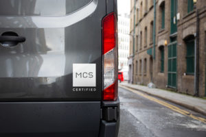 MCS Certification mark on installer's van
